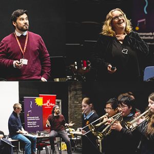 Collage of activities at the Open Forum