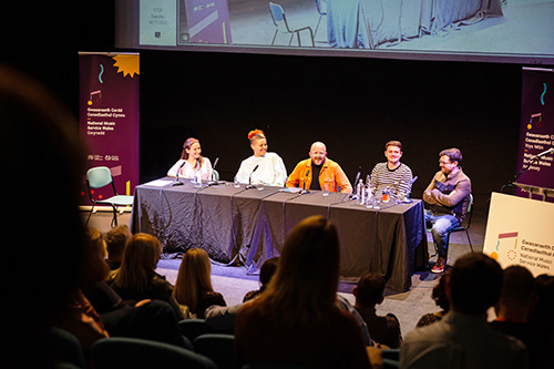 Discussion panel at the event